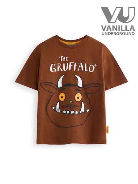 Vanilla Underground Brown Unisex Kids Gruffalo and Friends 100% Cotton T-Shirt (AW7252) | €19