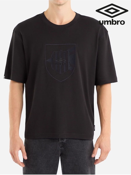 Umbro Black Crest 100% Cotton T-Shirt (AW7273) | €36