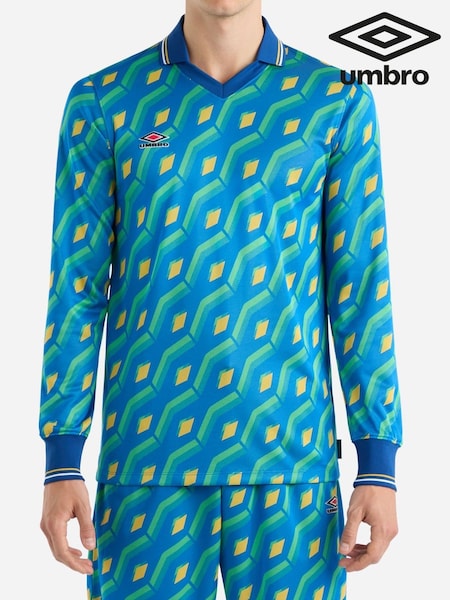 Umbro Blue Jacquard Long Sleeve Jersey (AW7299) | €86