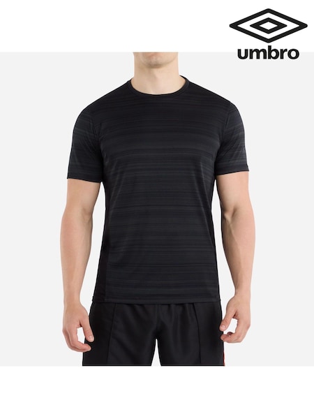 Umbro Black Pro Training Marl Poly Black T-Shirt (AW7343) | €33