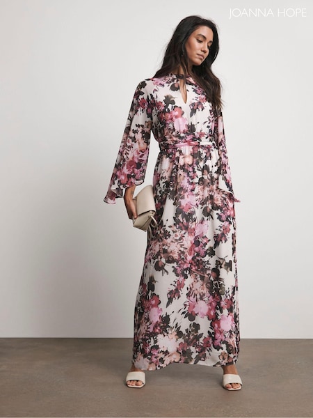 Joanna Hope Pink Floral Print Key Hole Maxi Dress (AW7476) | €131