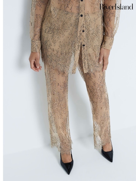 River Island Sheer Lace Trousers (AW7511) | ‏131 د.إ.‏