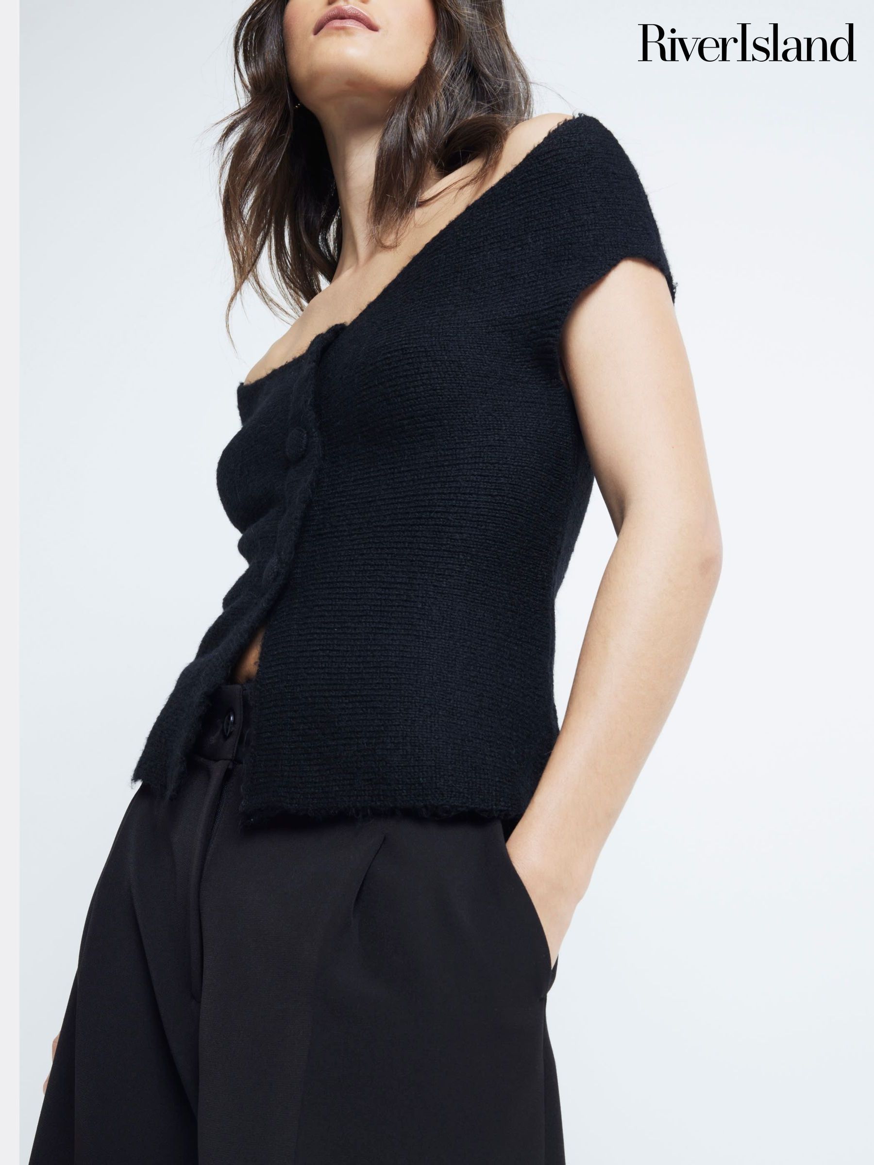 Black bardot top next shop