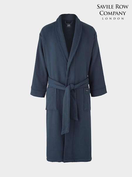 The Savile Row Company Waffle 100% Cotton Dressing Gown With Lining (AW7736) | AED349