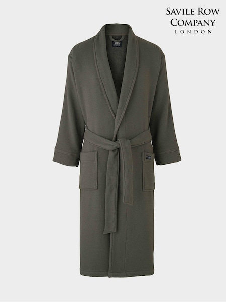 The Savile Row Company Waffle 100% Cotton Dressing Gown With Lining (AW7737) | €85