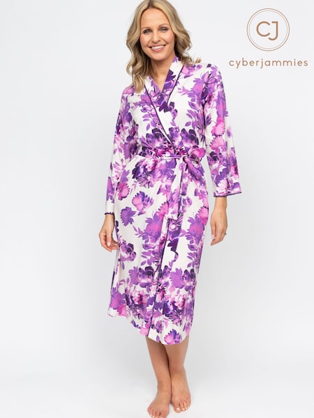 Cyberjammies Nora Rose Printed Jersey Long Dressing Gown (AW7935) | 69 €