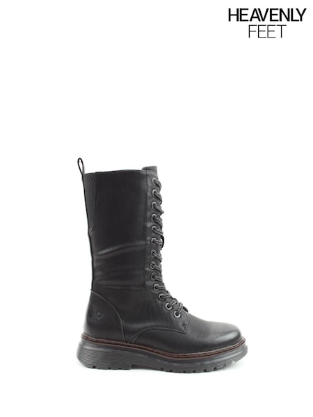 Black - Heavenly Feet Avena Mid Calf Boots