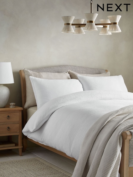 Fleece Crinkle Muslin Duvet Cover and Pillowcase Set (AW7991) | 37 € - 71 €