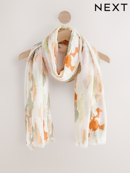 Pastel Print with Gold Foil Lightweight Scarf (AW8007) | €20