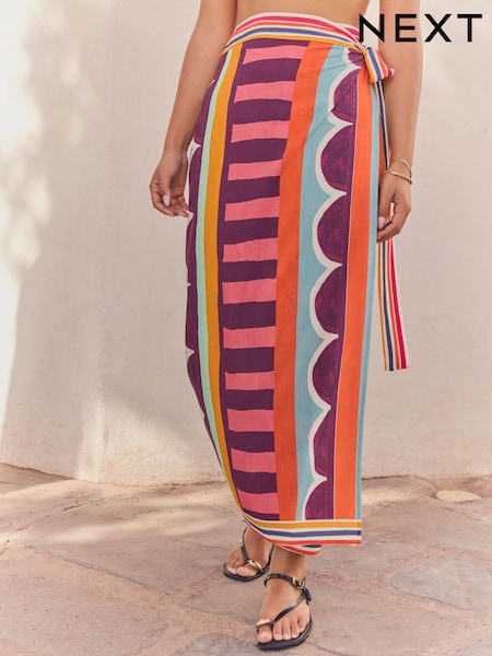 Multi Bright Stripe Maxi Length Sarong (AW8008) | €43.50