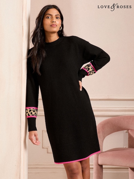 Love & Roses Cosy High Neck Jumper Dress (AW8165) | €82