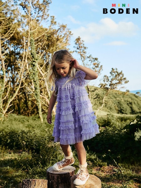 أرجواني - Boden Winnie Tulle Tiered Party Dress (AW8273) | ‏27.500 د.ك.‏ - ‏29.500 د.ك.‏