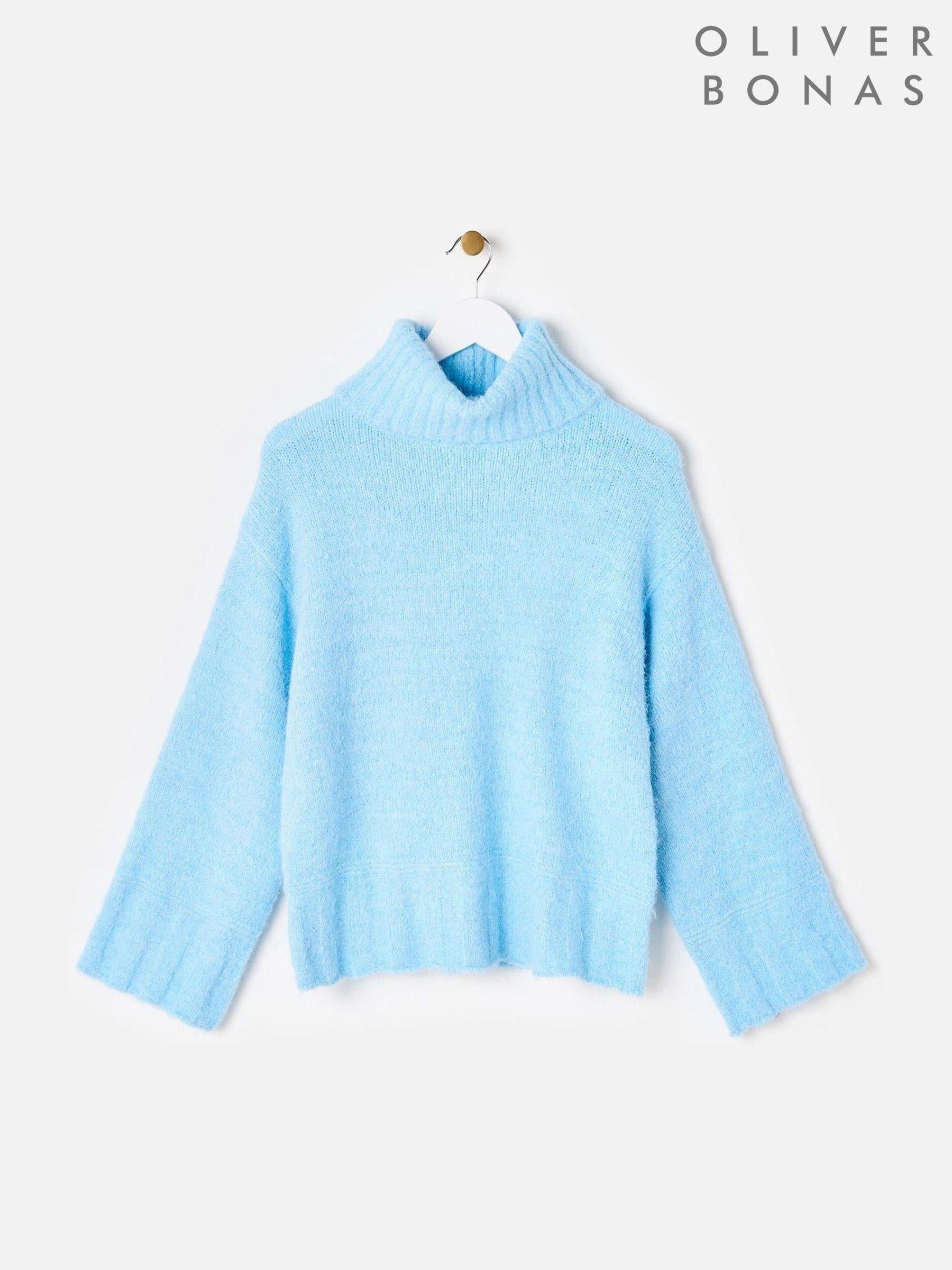 Buy Women s Jumpers Oliver Bonas Blue Chunky Knit Online Next USA