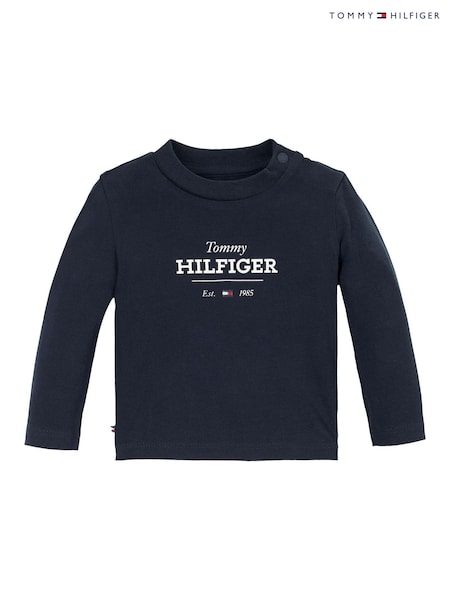 Tommy Hilfiger Blue 1985 Logo Long Sleeve T-Shirt (AW8476) | €24