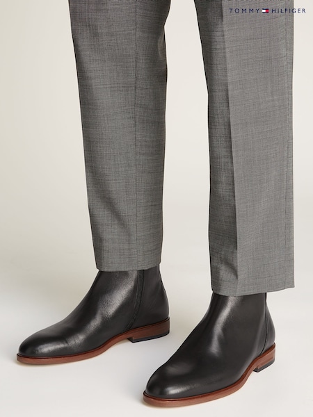 Tommy Hilfiger Leather Zip Chelsea Boots (AW8477) | ‏754‏₪