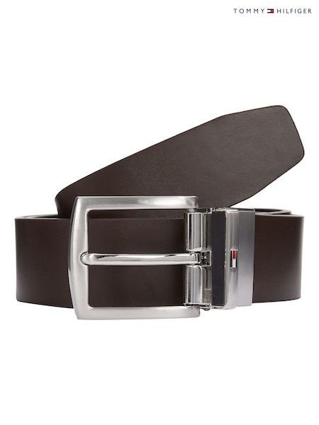 חום - Tommy Hilfiger Denton Reversible 3.5cm Belt (AW8486) | ‏302‏₪