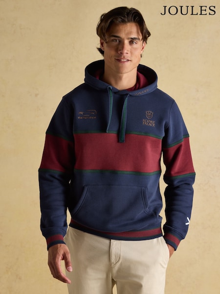 Joules Official Scone Navy Colourblock Hoodie (AW8521) | R$ 690