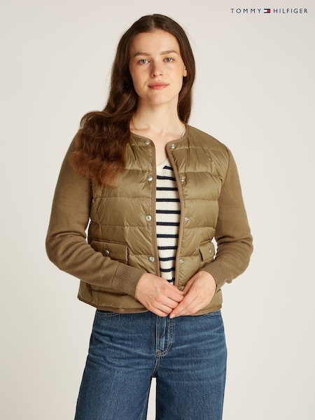 Tommy Hilfiger Brown Ultralight Down Knit Jacket (AW8567) | AED1,339