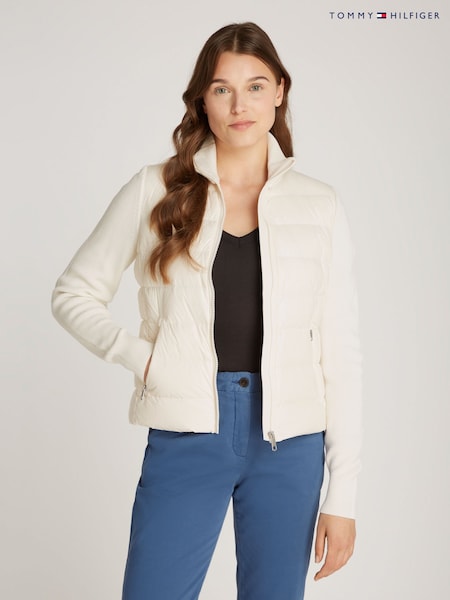 Tommy Hilfiger Cream Down Feminine Gloss Jacket (AW8575) | AED1,223