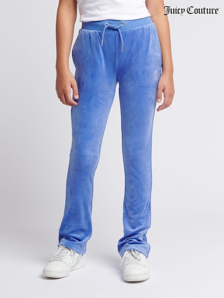 Juicy Couture Sky Blue Girls Diamanté Bootcut Joggers (AW8633) | €95 - €114