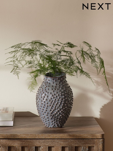 Blue Ceramic Textured Bobble Vase (AW8758) | AED93