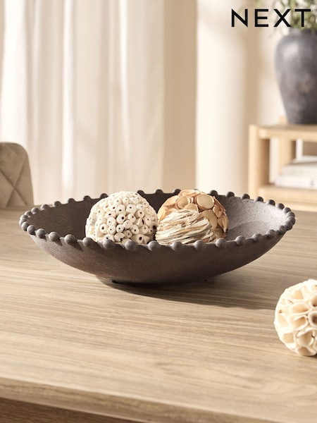 Grey Loxley Textured Decorative Ceramic Bobble Bowl (AW8793) | €39