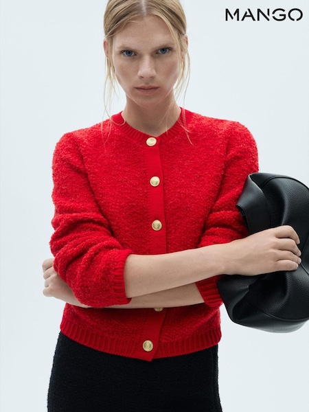 Mango Red Knitted Pearl Jacket (AW8804) | €31
