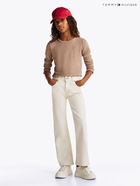 Коричневий - Тонкий трикотажний лонгслів Tommy Hilfiger (AW8846) | 1 322 грн