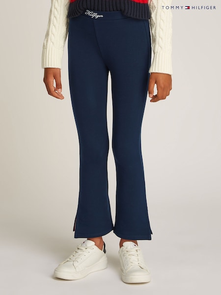 Tommy Hilfiger Blue Varsity Flared Leggings (AW8862) | AED192