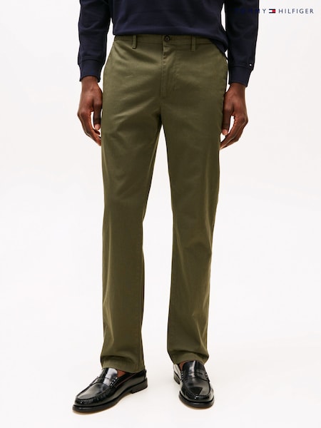 Tommy Hilfiger Green Denton Stretch Structured Chino Trousers (AW8863) | €170
