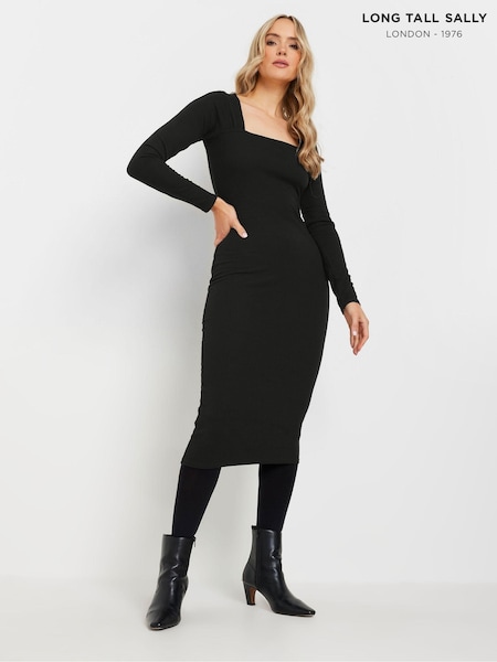 Long Tall Sally Square Neck Bodycon Midi Dress (AW8905) | 268 LEI