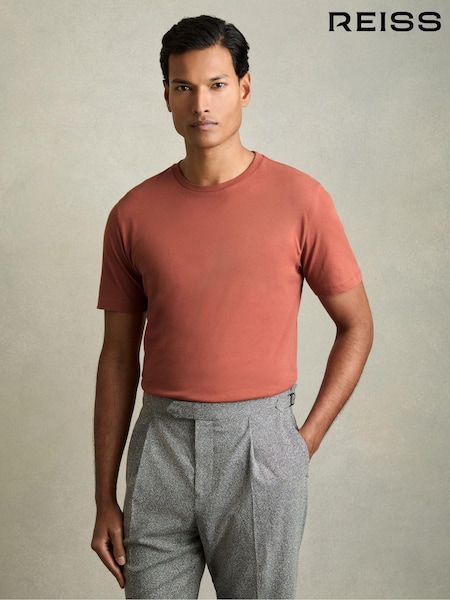 Reiss Washed Rose Pink Bless Marl Crew Neck T-Shirt (AW8932) | €41
