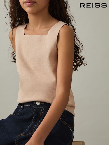 Camel - Reiss Harper Compact Knit Top And Cardigan Set (AW8939) | € 97
