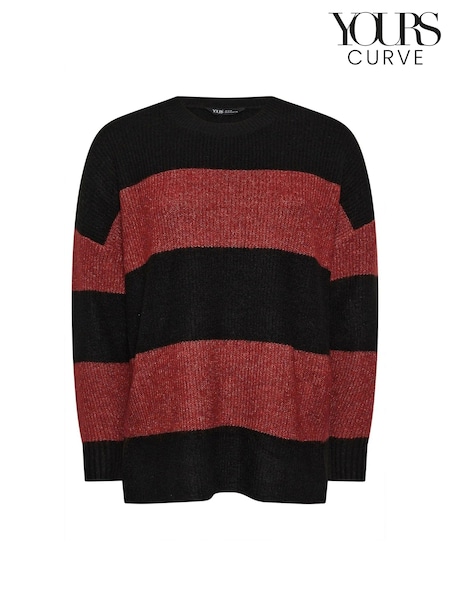 Yours Curve Red Elephant Stripe Jumper (AW9000) | €41