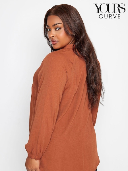 Yours Curve Orange Textured Tunic (AW9006) | $51