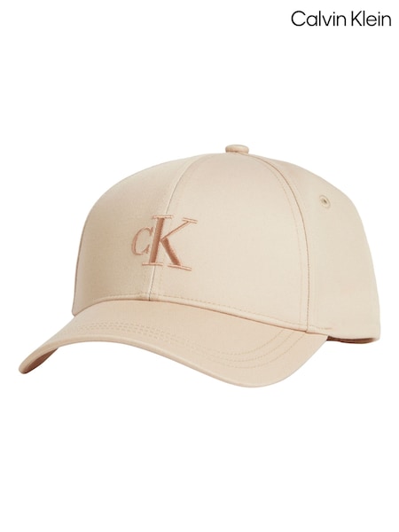 לבן - Calvin Klein Monogram Embroidered Cap (AW9091) | ‏201‏₪