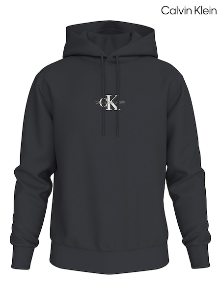 Calvin Klein Black Relaxed Monologo Hoodie (AW9093) | R$ 890