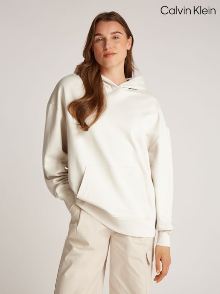 Calvin Klein Oversized 100% Organic Cotton Hoodie With Back Graphic (AW9095) | ‏603‏₪