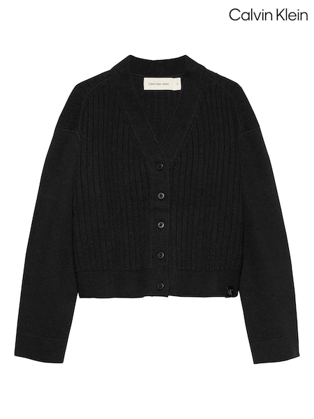 Calvin Klein Mock Neck Ribbed Cardigan (AW9104) | 357 LEI - 379 LEI