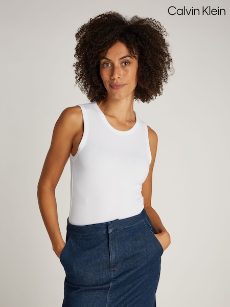 Calvin Klein Ribbed Crew Neck Tank Top (AW9113) | ‏226‏₪