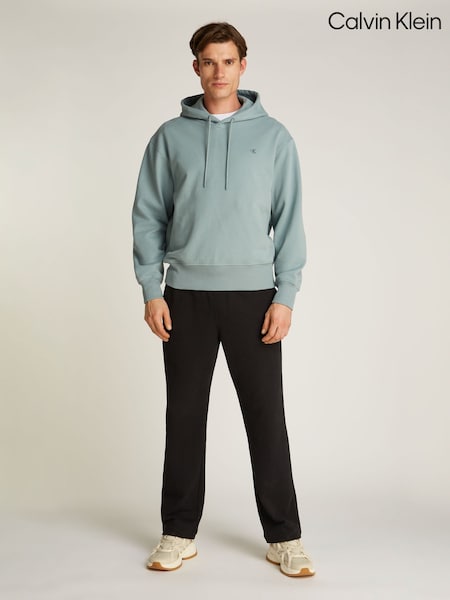 Calvin Klein Blue Heavyweight Embroidered 100% Cotton Hoodie (AW9116) | R$ 1,085