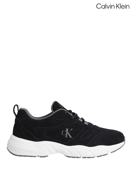 Calvin Klein Black Retro Tennis Low Trainers (AW9123) | ₪654