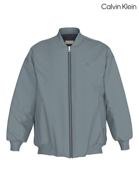 Calvin Klein Blue Long Bomber Jacket (AW9128) | ₪1,056