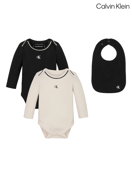 Calvin Klein Black Monogram Body Bib Giftpack (AW9140) | AED408