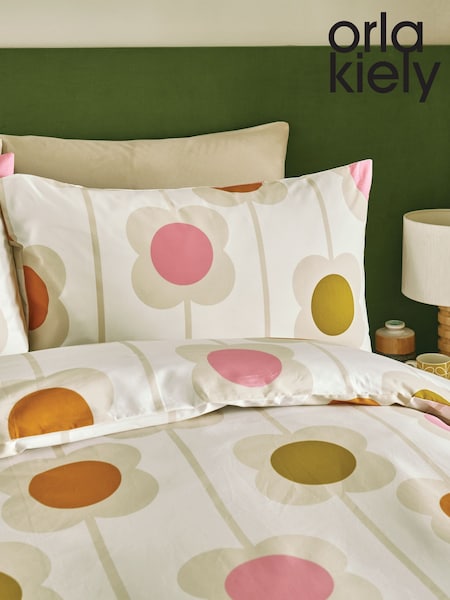 Orla Kiely Set of 2 Sunrise Abacus Flower Pillowcases (AW9196) | €27