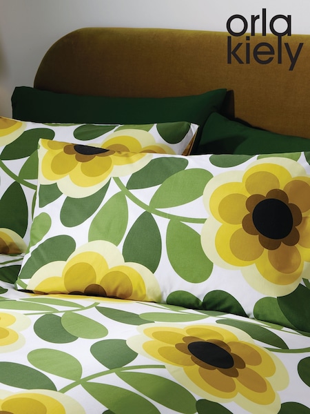 Orla Kiely Set of 2 Lemon Twist Giant Water Lily Pillowcases (AW9203) | €27