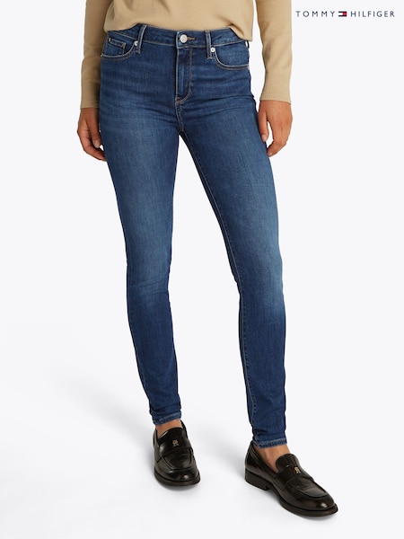 Tommy Hilfiger Blue Como Mid Rise Skinny Jeans (AW9213) | $206
