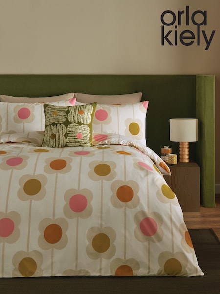 Orla Kiely Sunrise Abacus Flower Duvet Cover and Pillowcase Set (AW9214) | CA$157 - CA$271