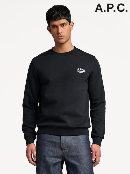 Preto - A.P.C. Rue Madame Standard Sweatshirt (AW9278) | R$ 2.220