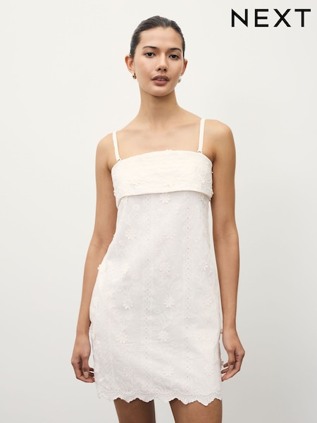 Creme - Bandeau Shift Dress (AW9309) | R$ 400